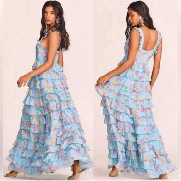 LoveShackFancy Idra Dress Sky Lullaby size 2 - Picture 4 of 5